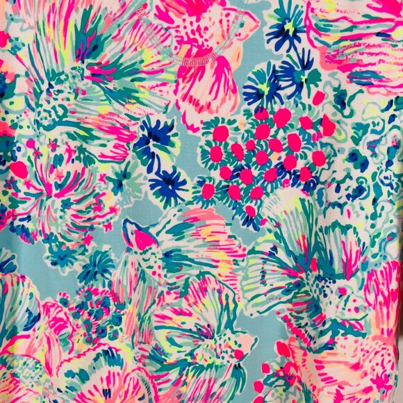 Lilly Pulitzer Justina SPF 50+ Tunic Gypsea Serene Blue Size XS - Picture 5 of 8